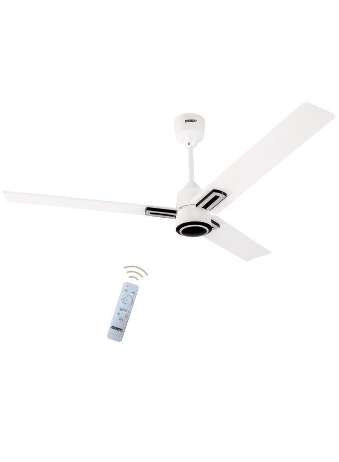 USHA AeroEdge Plus 1200mm BLDC Ceiling Fan with IR Remote | LED Indicator | BEE 5 Star Rated Energy Efficient | 100% Copper Motor | High Air Delivery 220CMM | 2 Year Warranty | (Rich White) - Image 1